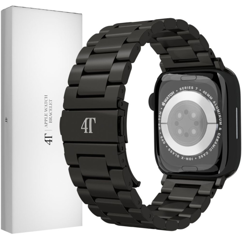 Pasek 4T Bransoleta Fit Apple Watch 49 45 44 42 mm Czarny Vivace - 1