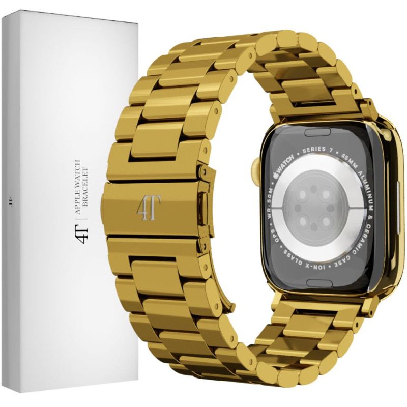Pasek 4T Bransoleta Fit Apple Watch 49 45 44 42 mm Złoty Vivace - 1