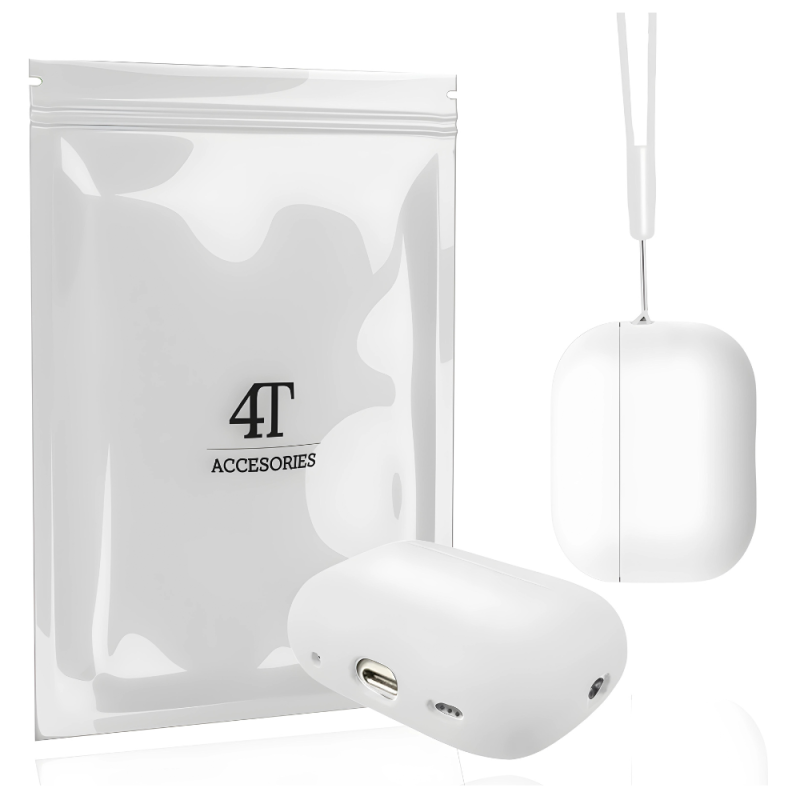 AirPods Pro 2 Generacji Case Obudowa Do Apple Ochronne Silikonowe - Białe